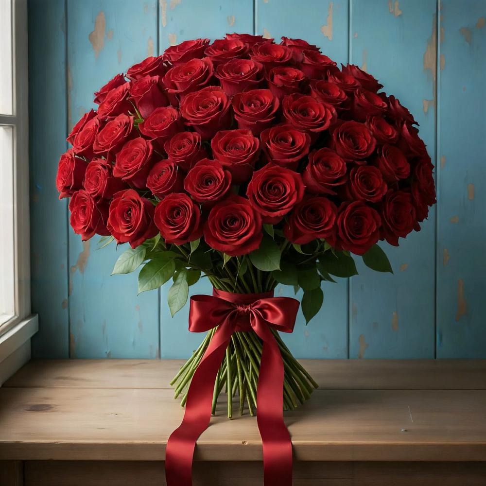 Букет Красные розы Блэк Меджик в Светогорске