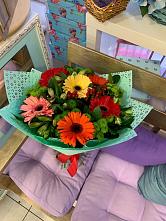 Букет цветов из:  Герберы, Хризантемы и Альстромерии #REPLACE_PRED# Светогорске