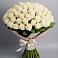 Букет 101 беля роза Белоснежка в Светогорске