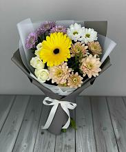 Букет цветов из:  Розы, Герберы и Хризантемы в Светогорске