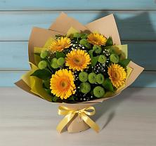 Букет цветов из:  Герберы и Хризантемы в Светогорске
