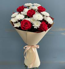 Букет цветов из:  Розы и Хризантемы в Светогорске