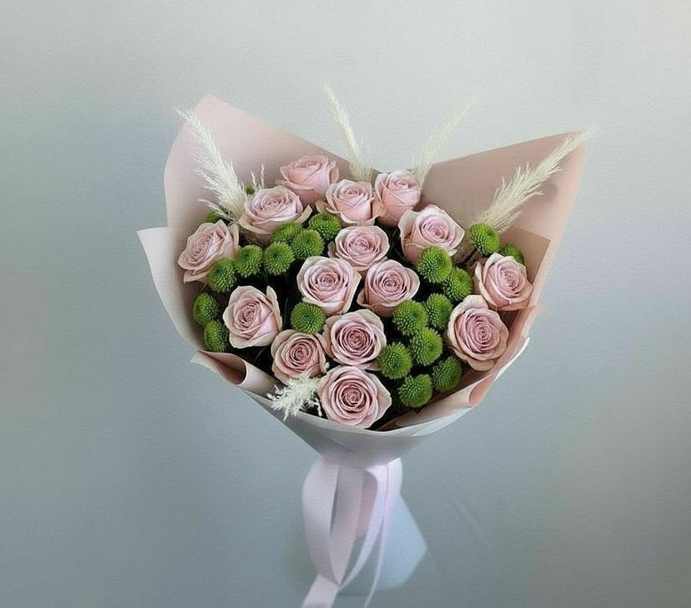 Букет цветов из: Розы и Хризантемы в Светогорске