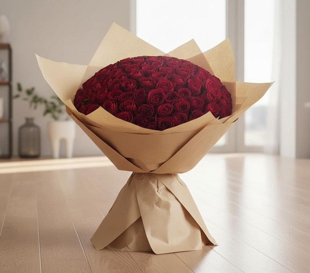 Букет 101 Красная роза в Светогорске