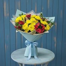 Букет цветов из:  Альстромерии и Хризантемы в Светогорске